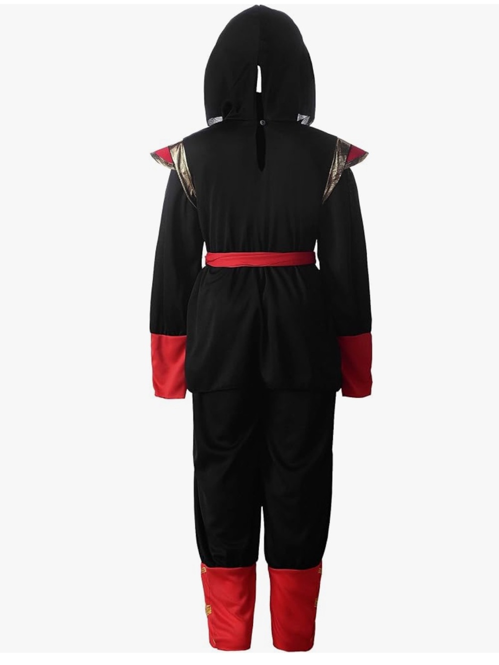 NWT Black Ninja Costume with Red & Gold Details - Picture 2 of 6